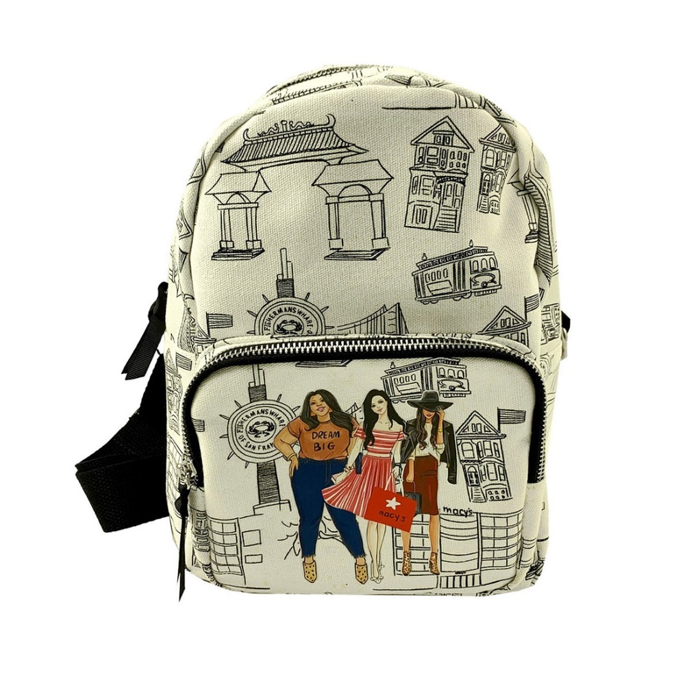 Macy’s San Francisco Canvas mini Backpack NWT
